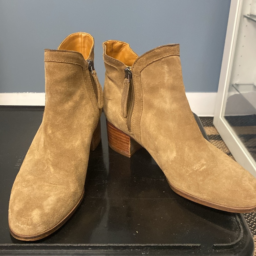 SARTO by Franco Sarto “Chenille” suede side-zip ankle bootie - Picture 2 of 4